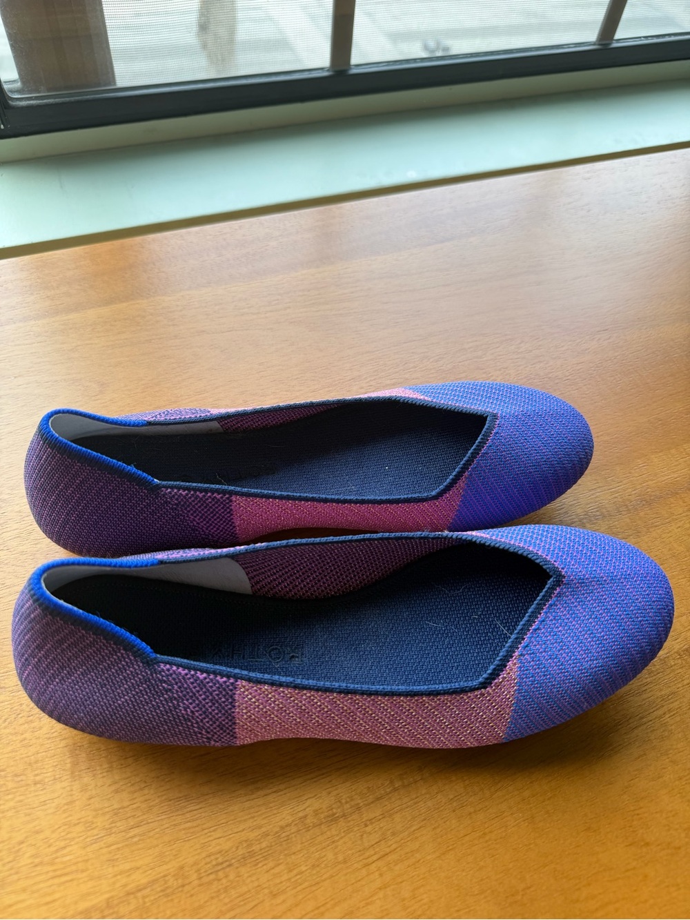 Rothys Metallic Lilac Flats